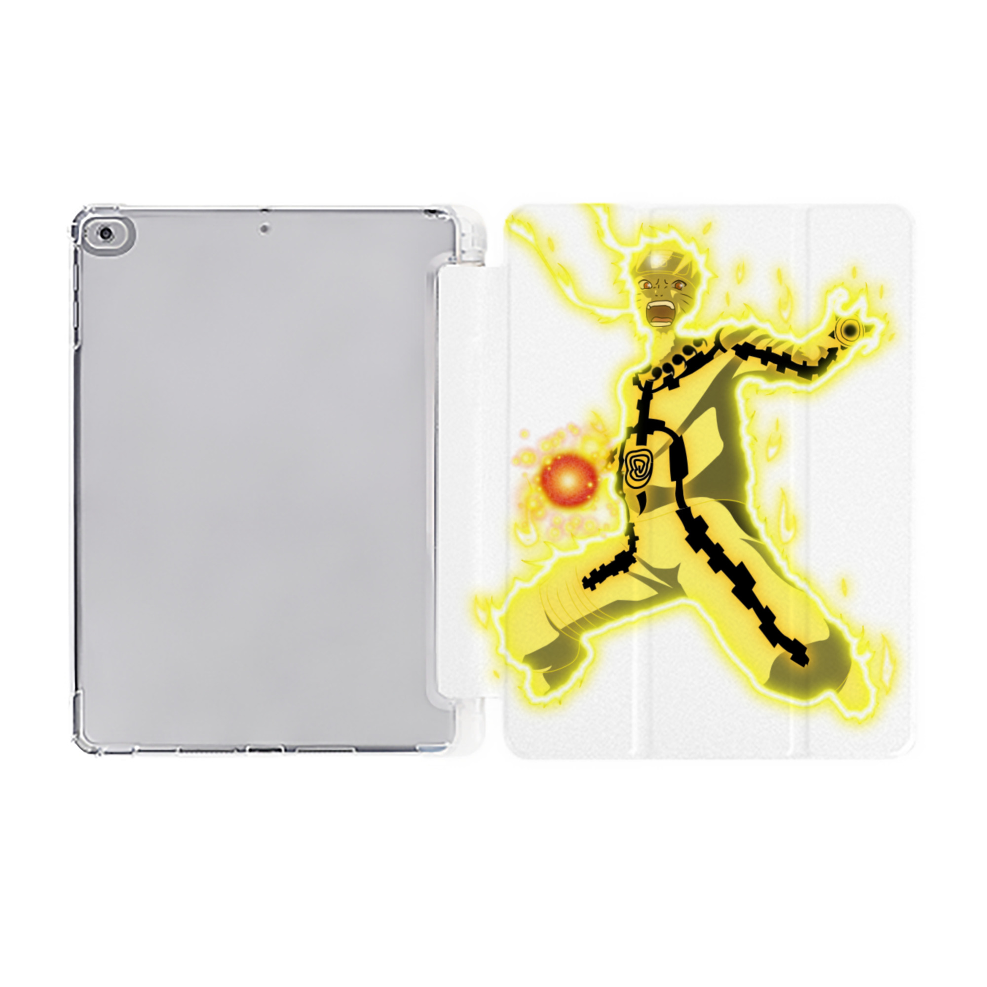 （画像用） NARUTO -ナルト- うずまき ナルト Uzumaki Naruto IPad ケース ペン収納付き 三つ折りスタンド PUレザー×シリコン 対応機種9.5/10.5/10.9インチ